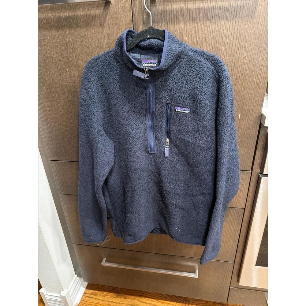 Patagonia Retro Pile Fleece Pullover Half Zip blue men's Small